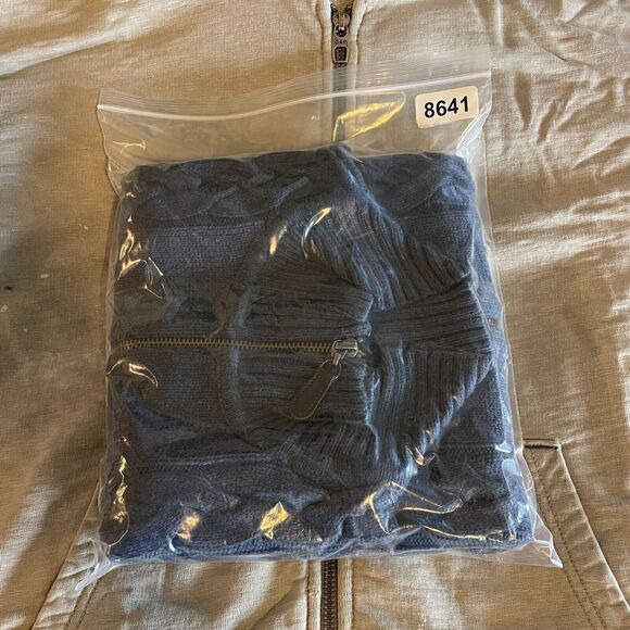 Pendleton Sweater Mens Medium Blue Cotton Full Zip Knit - Picture 12 of 12